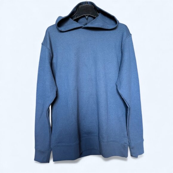 GAP Men's Textured Hoodie Blue Size L - Picture 6 of 12